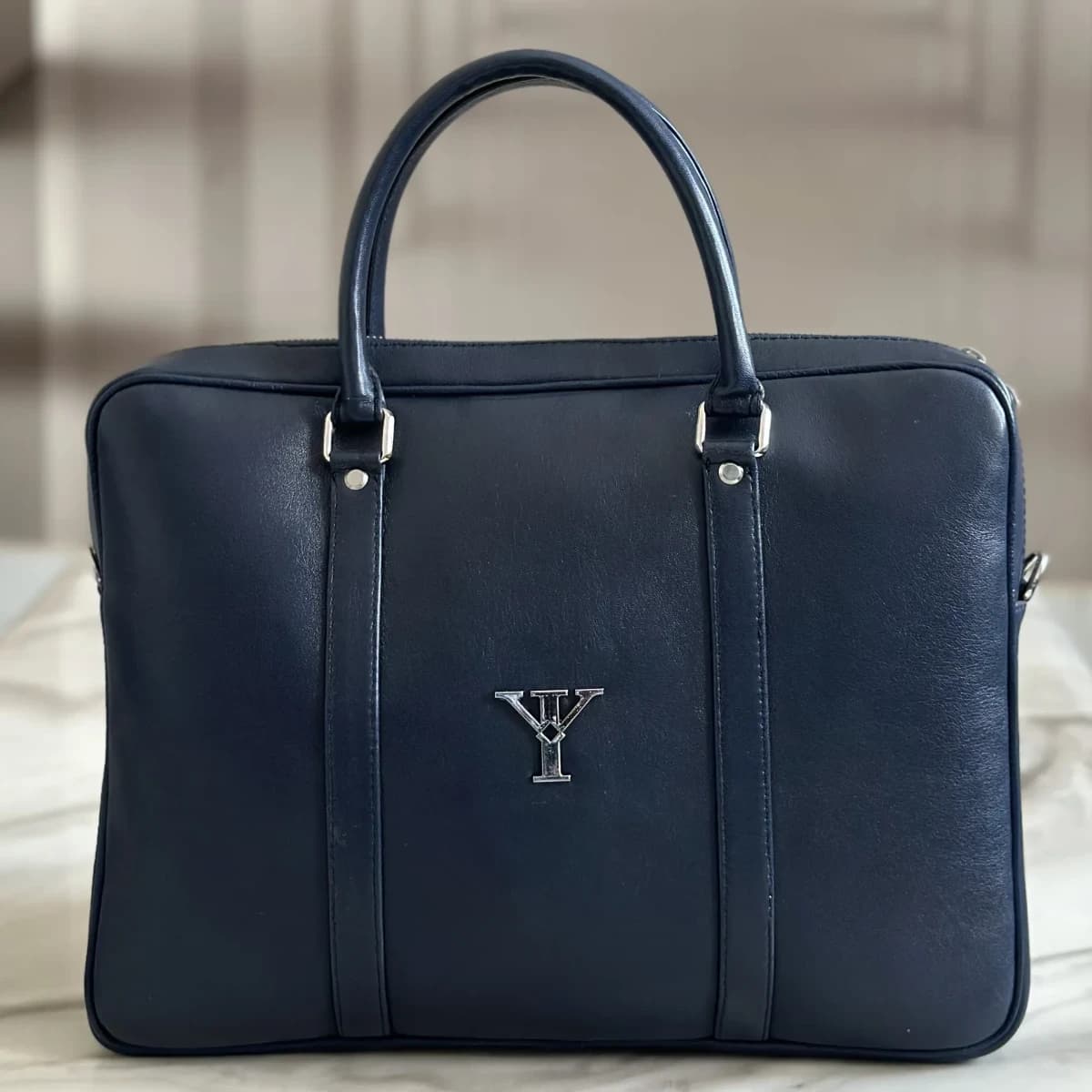Cartable Cuir — Cuir pleine fleur vert forêt