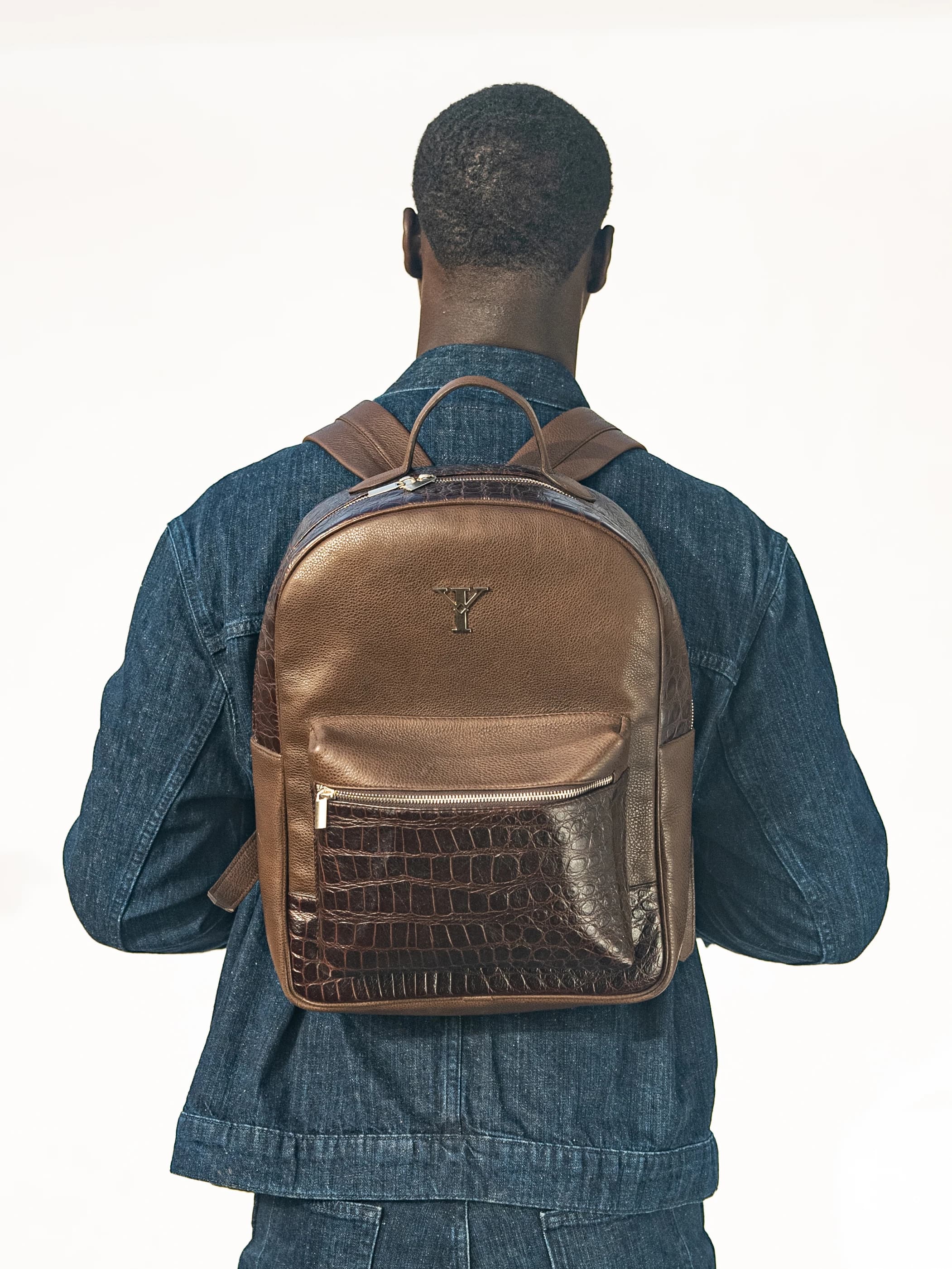 Sac à dos Teranga — Cuir multicolore — Collection JANEER